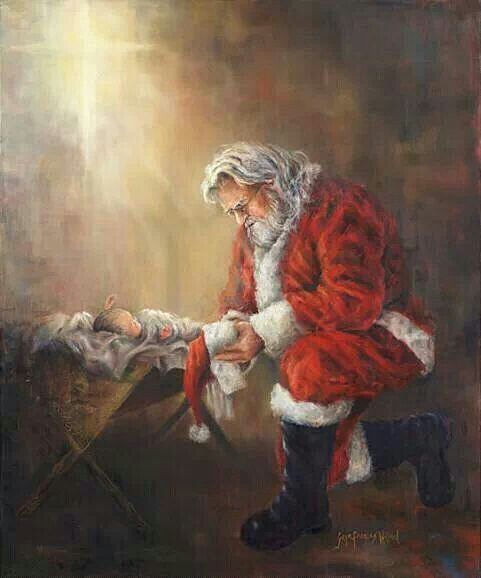 niño Dios y papá Noel